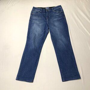 Democracy Blue Denim Jeans Women Classic Elastic Waist Size 16